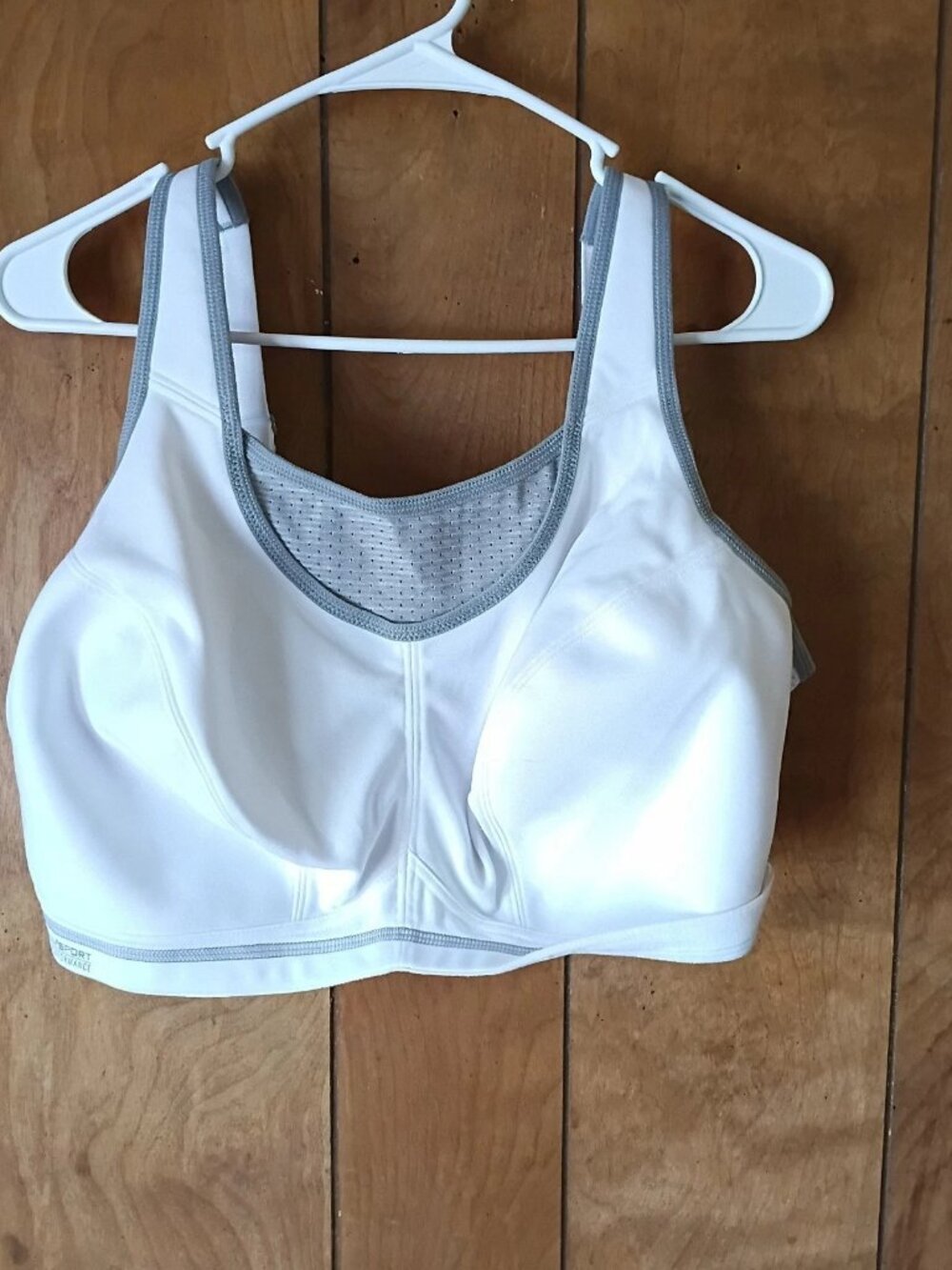Glamorise Sport Bra 42F White High Impact Wireless Back Closure New Unworn